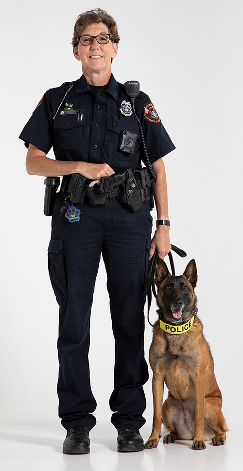 Corporal Mary Cameron and K9 Tica