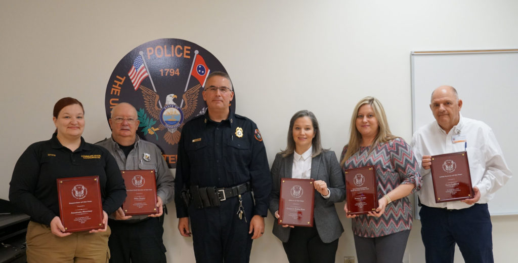 honored five employees for outstanding performance and service to the university and the community today.