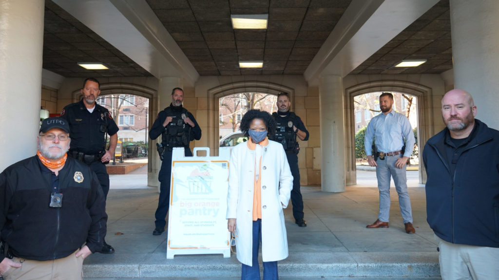 UTPD officers have ditched their razors for the last six weeks to benefit UT’s new on-campus pantry, the Big Orange Pantry