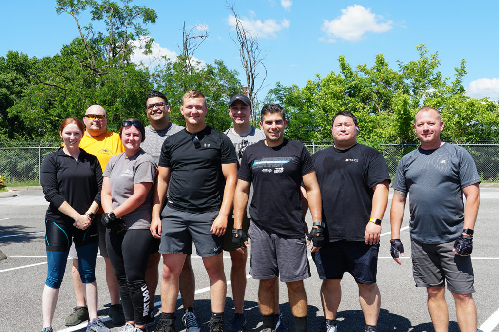 UTPD bike school participants and instructors. From left: Officer Ashley Crabtree of Athens Police Department; UTPD Corporal Ben Doty; Officer Savana Casteel of Athens Police Department; UTPD Officer Eddy Amaro Carrion; UTPD Officer Garrett English; UTPD Officer Ethan Long; UTPD Corporal Lester Gonzalez; UTPD Corporal John Platt; Officer Jamie Fialkowski of Mt. Juliet Police Department.