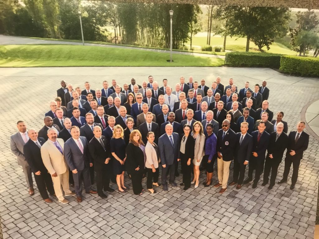 UTPD Chief Troy Lane, fourth row center, with his Senior Management Institute for Police cohort.