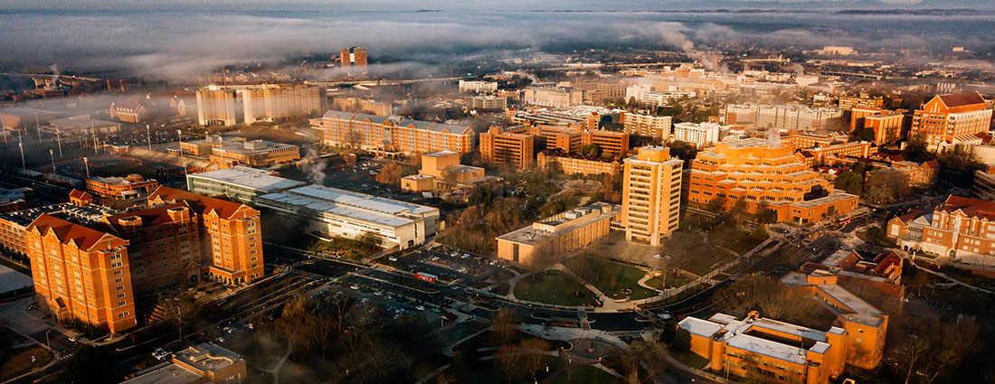 Campus from above in the morning