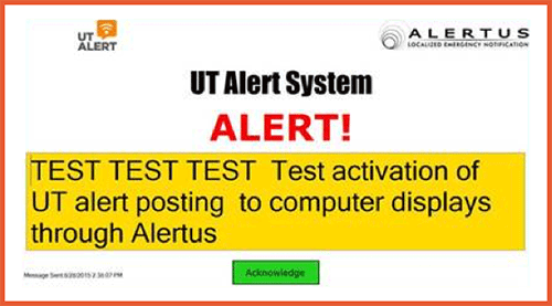 UT Alert System Example